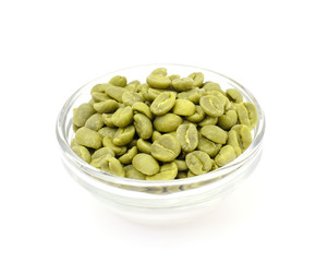 Green Coffee isolated on White Background