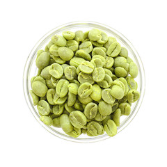 Green Coffee isolated on White Background