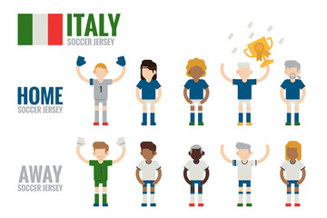 Fototapeta premium Italy soccer team character
