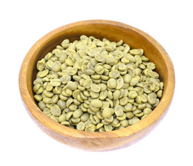Green Coffee isolated on White Background