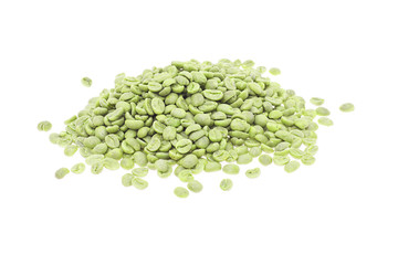 Green Coffee isolated on White Background