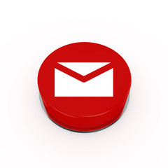 3d Mail Web Button - isolated 