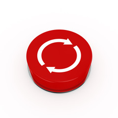 3d Refresh Web Button - isolated 