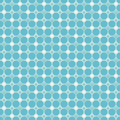 Vector seamless pattern. Repeating geometric tiles in blue color