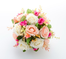 Bouquet flowers isolated on white