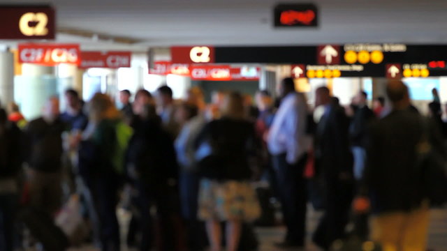Airport Travelers Sequence People