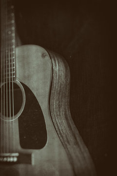 Acoustic Guitar Vintage Image
