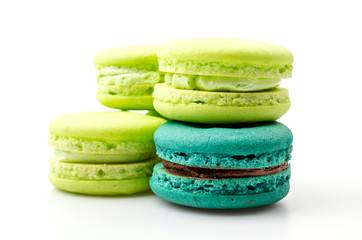 Macaron isolated white background