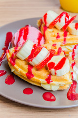 Strawberry banana pancake