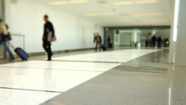 Airport Travelers People Tilt Shift