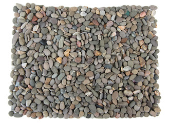 Small sea stones, isolated on white