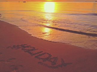 On the beach with instagram filter