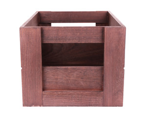 Brown crate isolated on white