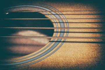 Acoustic Bass Strings and Sound Hole