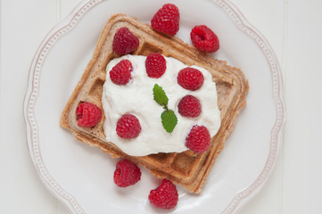 Himbeer Waffeln