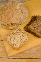Assorted whole wheat bread