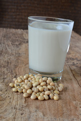 Soy milk with beans