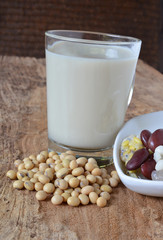 Soy milk with beans