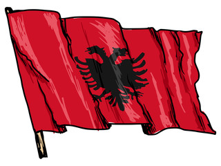 flag of Albania