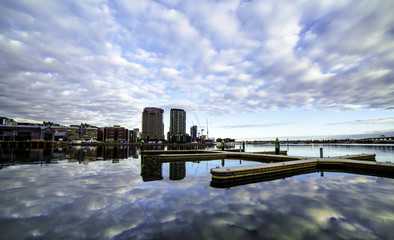 Panoramic view of Melbourne from Docklands