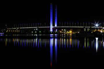 West gate bridge light at night