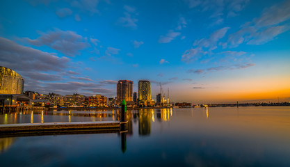 Panoramic view of Melbourne from Docklands