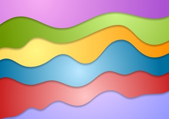 Colorful wavy design