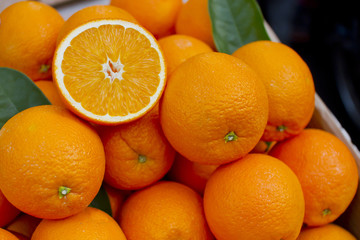 Ripe oranges for sale