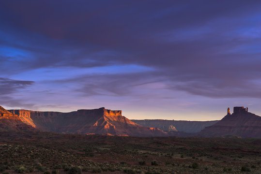 Castle Valley at Sunset, Moab Utah route 128