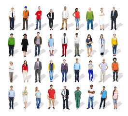 Fototapeta premium Group of Multiethnic Mixed Occupation People