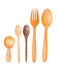 Isolated Wooden spoons