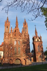 Fototapeta na wymiar Catholic church of St. Anne in Vilnius, Lithuania
