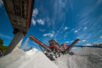 Excavators digging