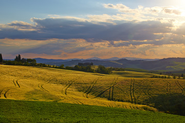 Obraz premium Countryside, San Quirico d`Orcia , Tuscany, Italy