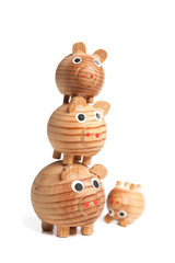 Schweineturm schief, Holz