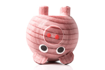 Schweinefigur kopfüber, pink