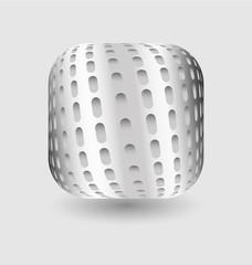 Silver square elegant icon