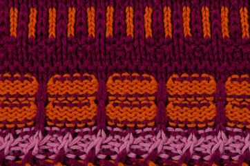 Striped knitted texture