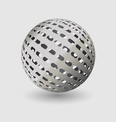 Silver ball elegant icon