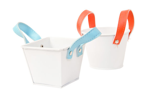 White plastic bucket. Product Packaging For other tool