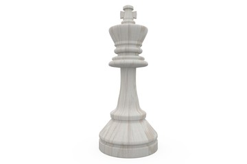 Fototapeta premium White king chess piece