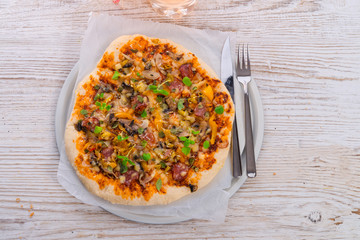 home-made pizza
