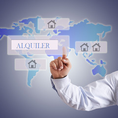 hand pointing Terms house button