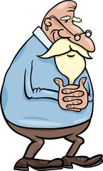 senior grandfather cartoon illustration