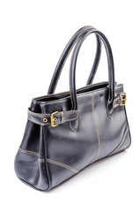 Naklejka premium Woman leather bag isolated white background
