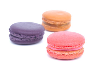 macaroons isolated on white background
