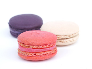 macaroons isolated on white background