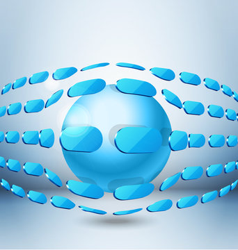 Abstract technology background with embellishment