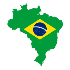 landkarte mit flagge brasilien II