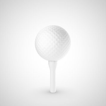 golf ball on stand